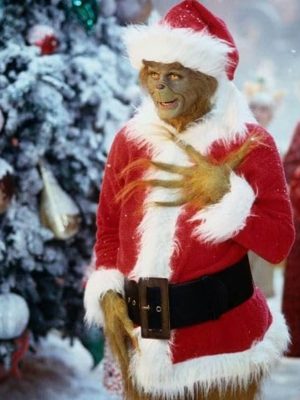 How the Grinch Stole Christmas Jim Carrey Red Costume Coat