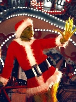 How the Grinch Stole Christmas Jim Carrey Red Costume Coat