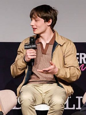 Hunter Cooper Your Friends and Neighbors Brown Bomber Jacket