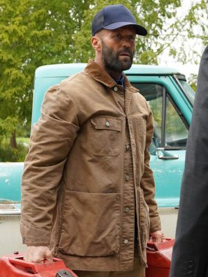 Jason Statham The Beekeeper Brown Cotton Jacket