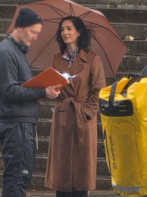 Jessica Grundle Clayface 2026 Brown Coat