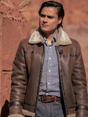 Jim Chee Dark Winds S02 Brown Leather Jacket
