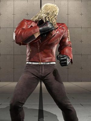 Ken Masters Street Fighter 6 Biker Leather Jacket