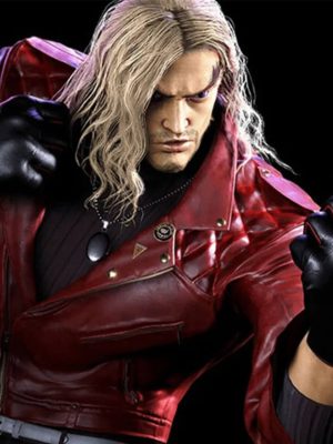 Ken Masters Street Fighter 6 Biker Leather Jacket