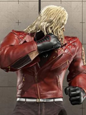 Ken Masters Street Fighter 6 Red Leather Jacket