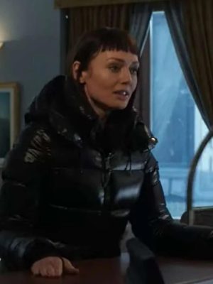 Laura Haddock The Recruit Black Puffer Jacket
