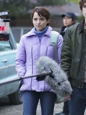 Madeleine McGraw Black Phone 2 Purple Puffer Jacket
