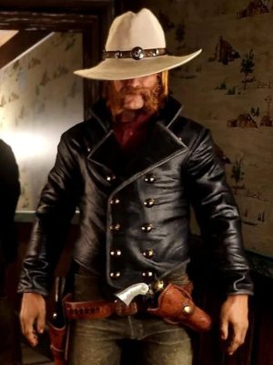 Micah Bell RDR 2 Black Leather TailCoat