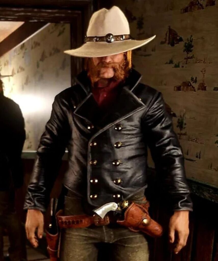 Micah Bell RDR 2 Black Leather Tail Coat