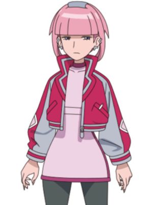 Mollie Pokémon Horizons Red and Grey Bomber Jacket