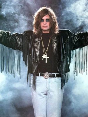 Ozzy Osbourne Black Fringe Leather Jacket