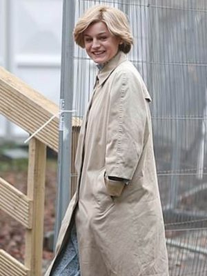 Princess Diana The Crown S04 Beige Trench Coat