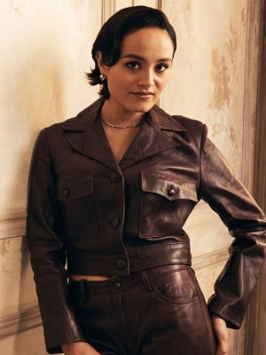 Quin Hackettas The Studio Brown Leather Jacket