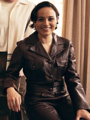 Quin Hackettas The Studio Brown Leather Jacket