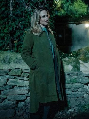 Ruth Bradley Slow Horses Emma Flyte Green Coat
