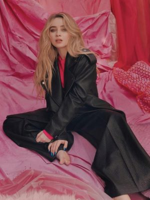 Sabrina Carpenter New Black Leather Jacket