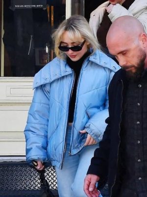 Sabrina Carpenter New Blue Puffer Jacket