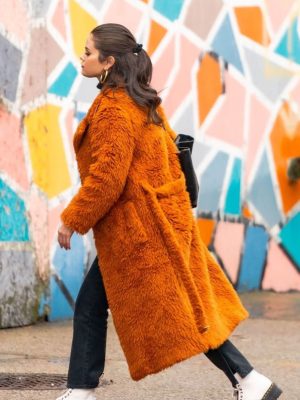 Selena Gomez Only Murders in the Building Fur Long Coat