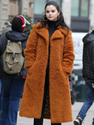 Selena Gomez Only Murders in the Building Fur Long Coat