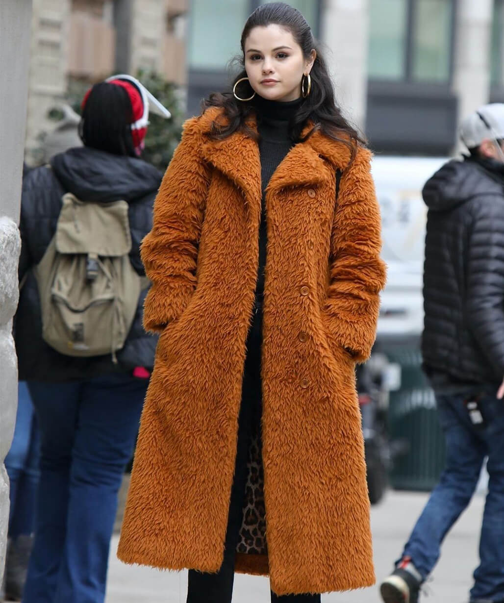 Selena Gomez Only Murders in the Building Fur Long Coat