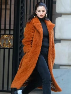Selena Gomez Only Murders in the Building Fur Long Coat