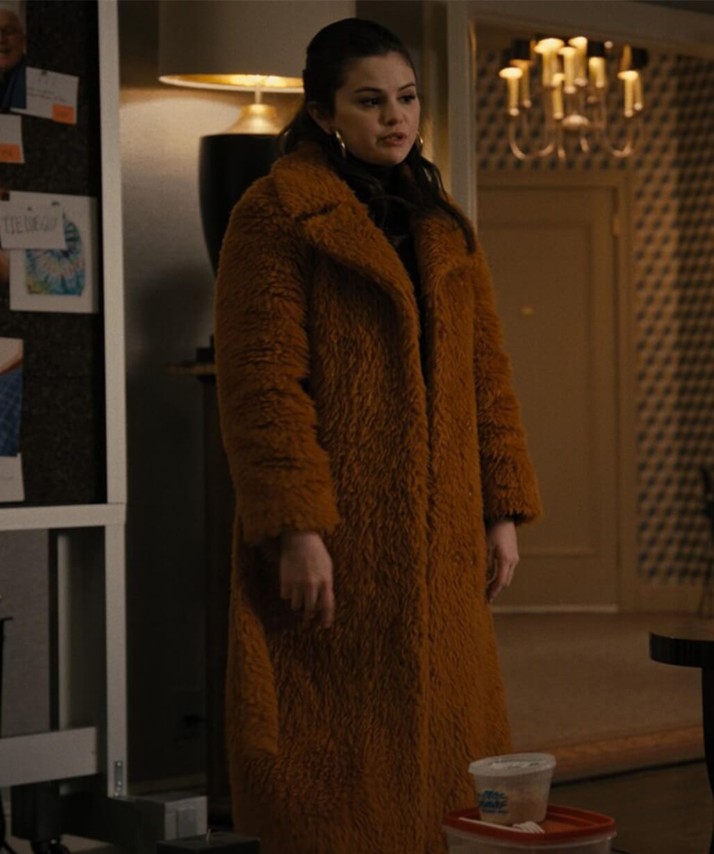Selena Gomez Only Murders in the Building Fur Long Coat