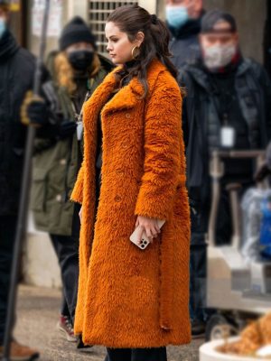 Selena Gomez Only Murders in the Building Fur Long Coat