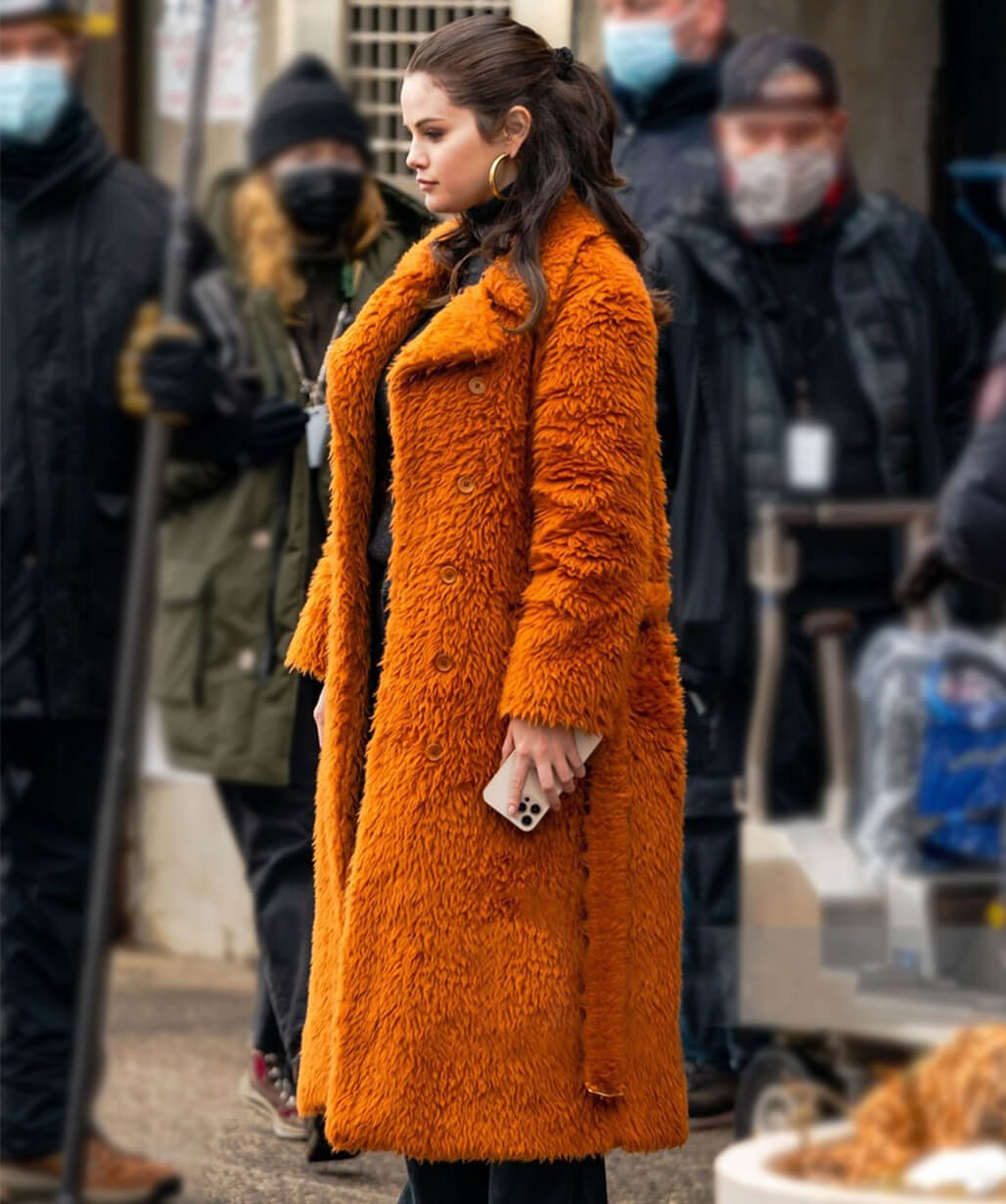 Selena Gomez Only Murders in the Building Fur Long Coat