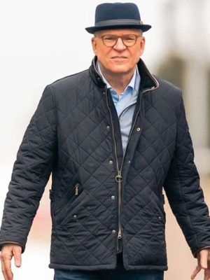 Steve Martin Only Murders in the Building Black Quilted Jacket