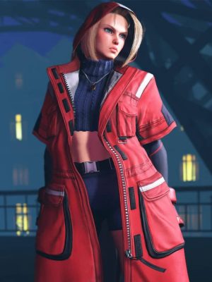 Street Fighter 6 Cammy White Red Leather Trench Coat