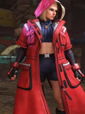 Street Fighter 6 Cammy White Red Leather Trench Coat
