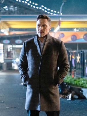 The Hunting Party 2025 Nick Wechsler Black Wool Coat