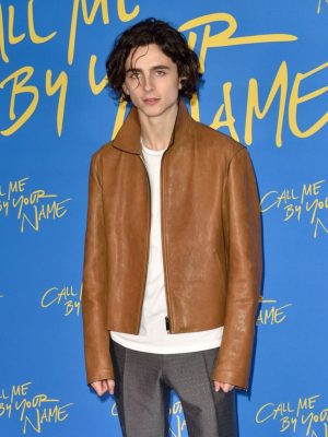 Timothée Chalamet Call Me by Your Name leather Jacket