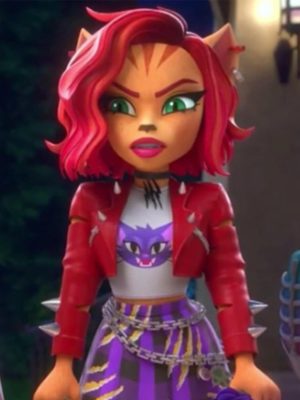 Toralei Stripe Monster High Crop Leather Jacket