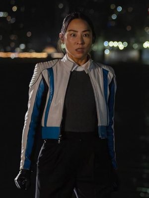 Tron: Ares 2025 Greta Lee Leather Jacket