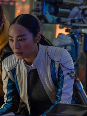 Tron: Ares 2025 Greta Lee Leather Jacket