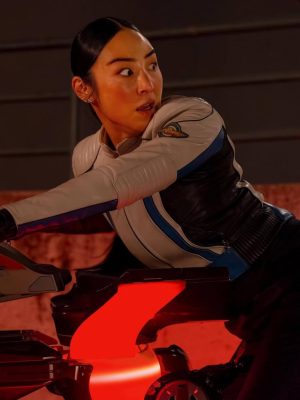 Tron: Ares 2025 Greta Lee Leather Jacket