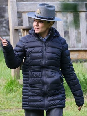 Wake Up Dead Man 2025 Mila Kunis Puffer Hooded Jacket
