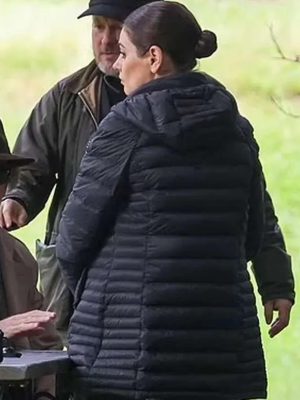 Wake Up Dead Man 2025 Mila Kunis Puffer Hooded Jacket
