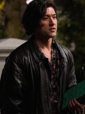 Will Sharpe Too Much 2025 Felix Black Leather Jacket