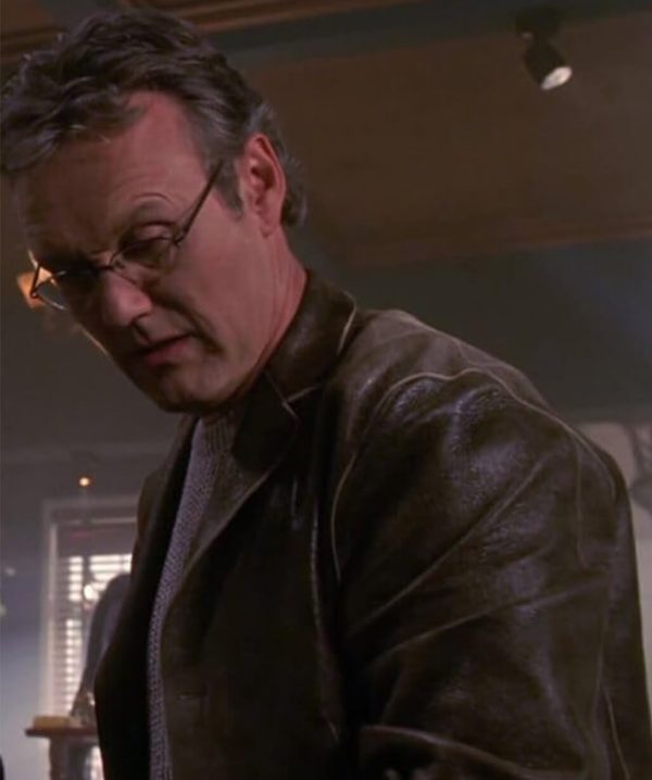 Rupert Giles Ripper Buffy The Vampire Slayer Rupert Giles Brown Leather Jacket
