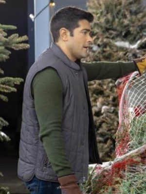 Christmas Under The Stars Jesse Metcalfe Grey Quilted Vest