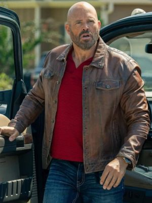 David Denman Peacemaker S02 Brown Leather Jacket