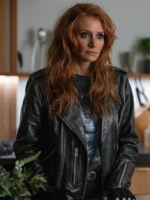 Deep Cover 2025 Bryce Dallas Howard Black Leather Jacket