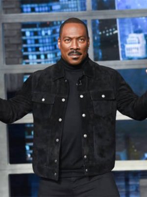 Eddie Murphy Black Suede Leather Jacket