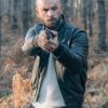 Franck Gastambide Carjackers 2025 Black Leather Jacket