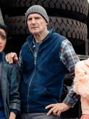 Ice Road Vengeance Liam Neeson Blue Cotton Vest