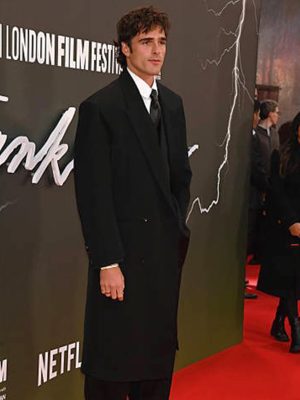 Jacob Elordi New Black Wool Coat