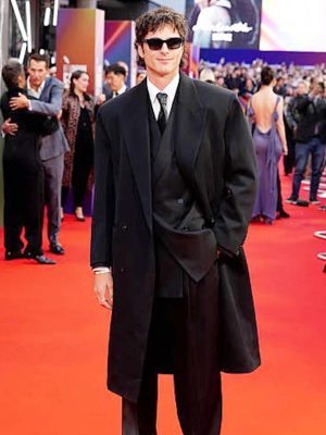Jacob Elordi New Black Wool Coat
