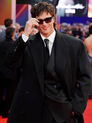 Jacob Elordi New Black Wool Coat